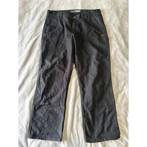 Carhartt Relaxed Fit Double Knee Work Pants Black 38x30 Canvas Utility Trousers